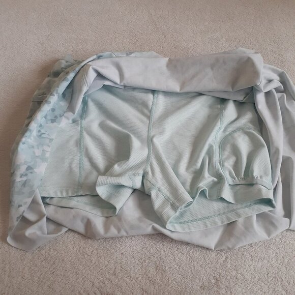 Athleta Girl Girl's Size XXL/16 Teal Camo Game Point Tennis Active Skort - Picture 5 of 11